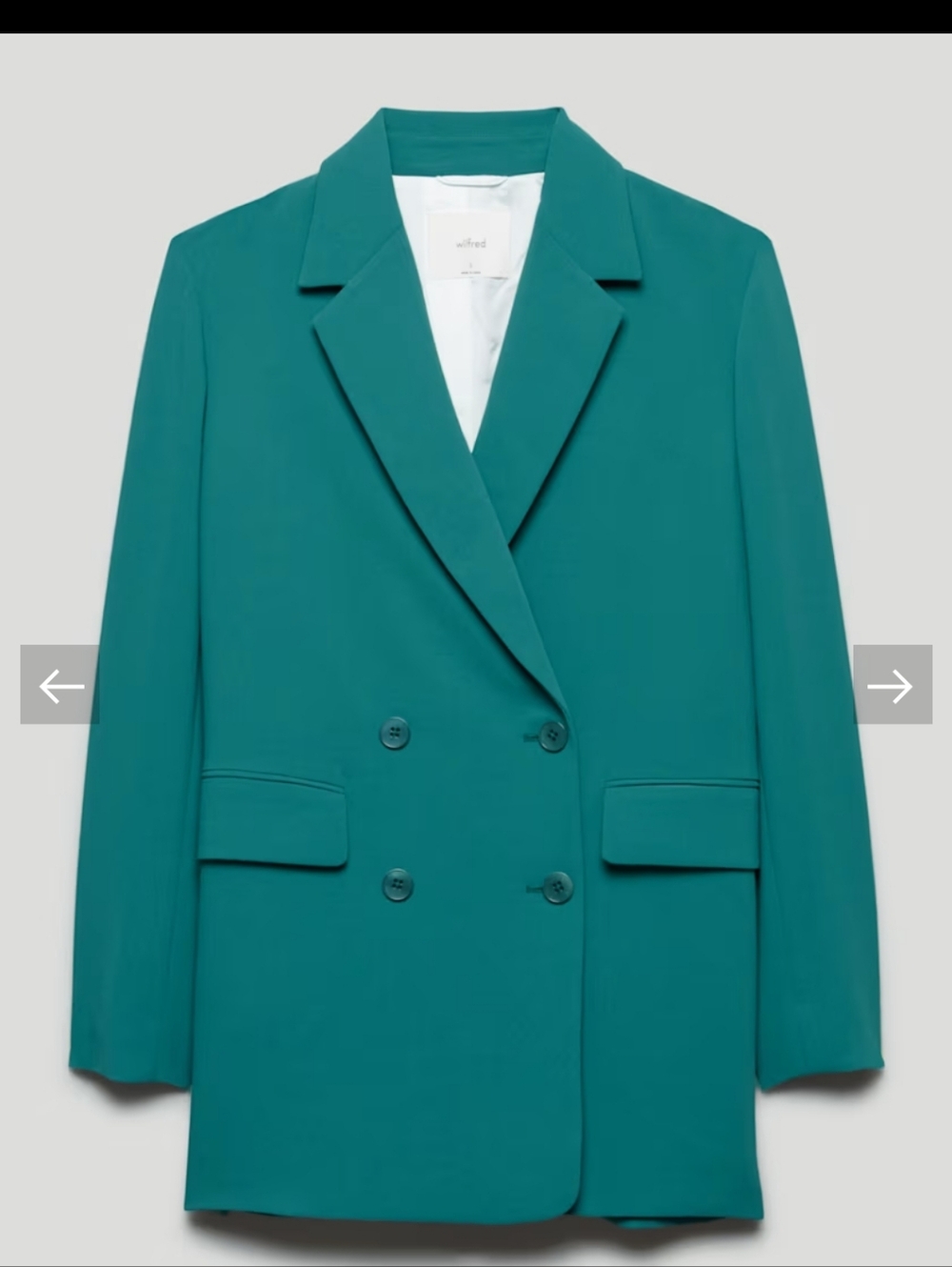 Aritzia Wilfred Cherrelle Blazer L Suave Green Oversized
